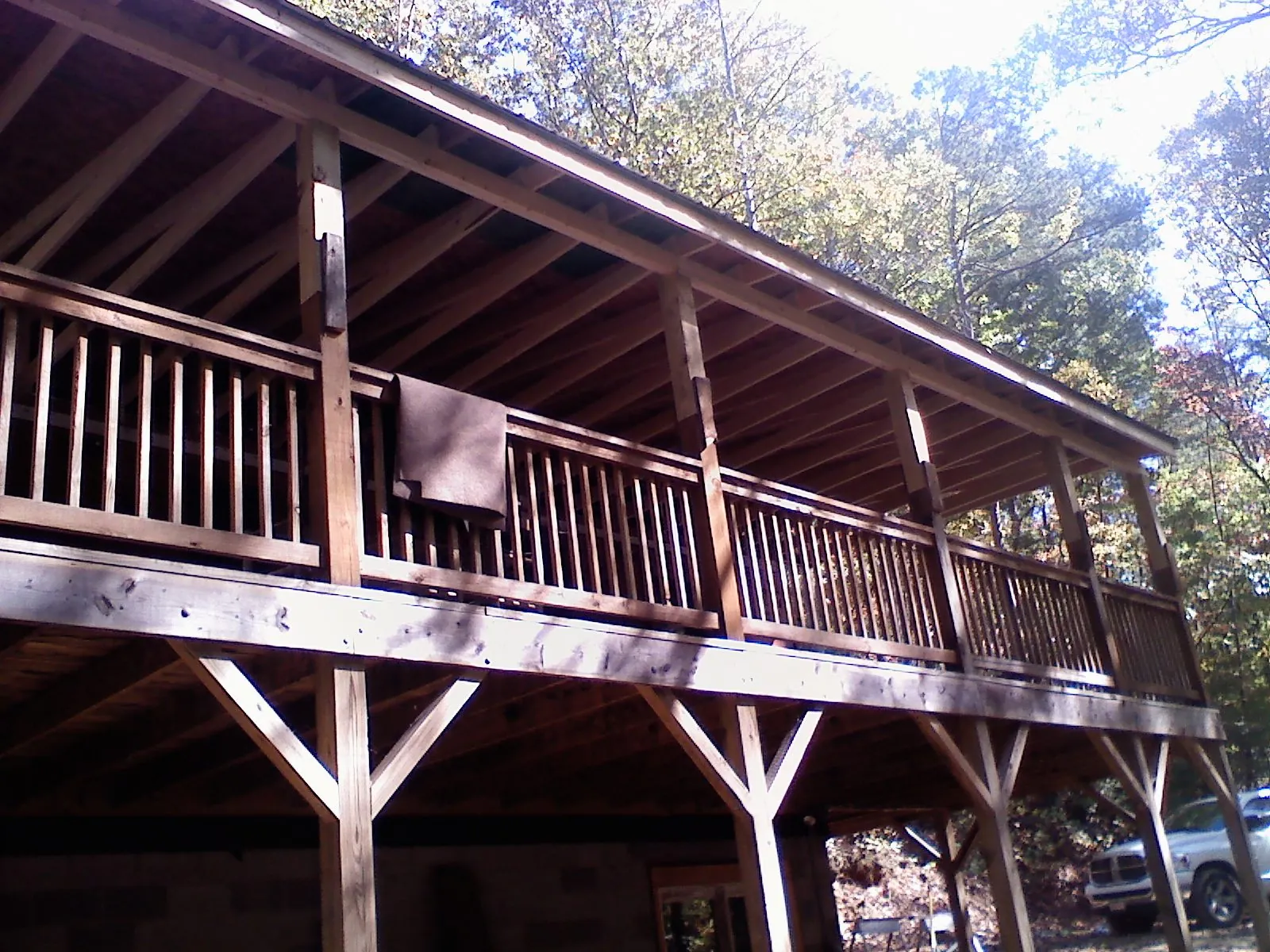 Timber framing under a new elevated porch and deck — Roof Leak Repair in Curtis Bay by Roofing Brothers